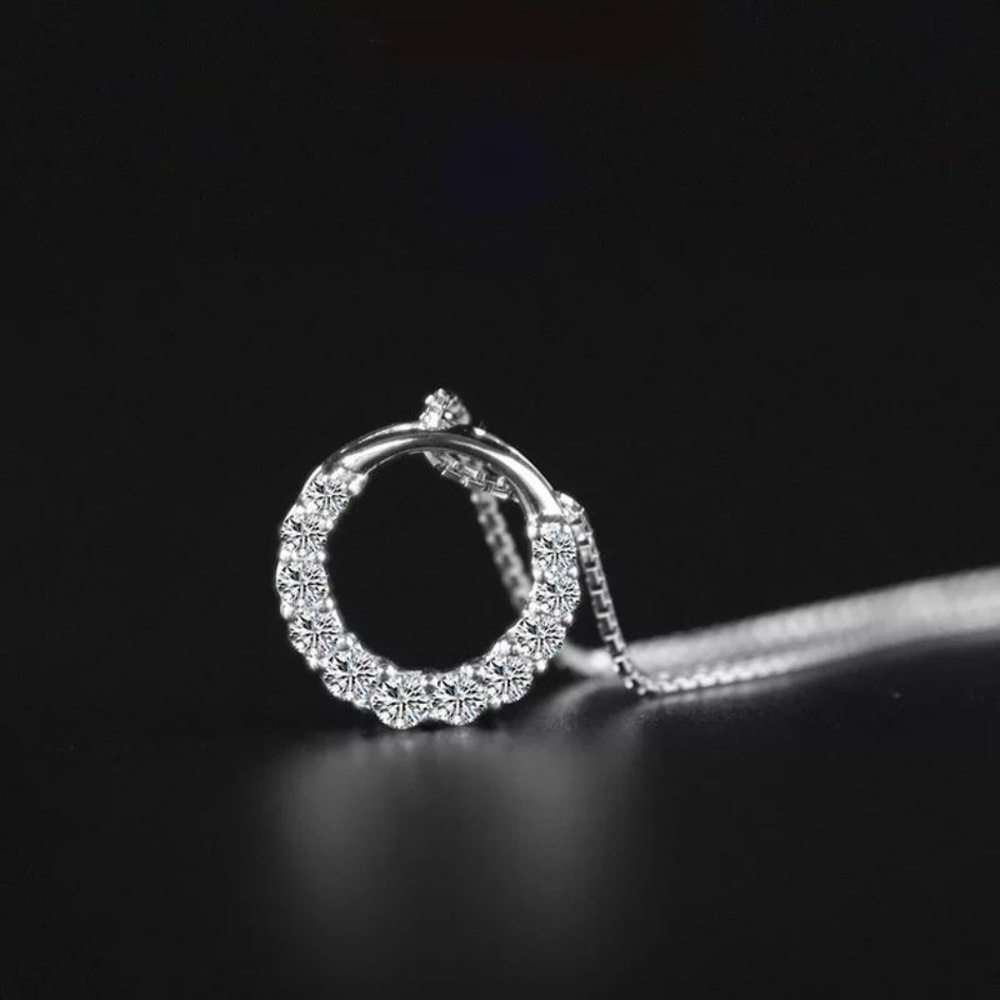 Diamond Solitaire Infinity Necklace - Picture 2 of 5